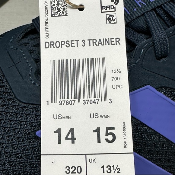 Adidas Men’s Dropset 3 Performance Training Sneaker IH8362 Black/Blue Size 14 - Picture 11 of 11